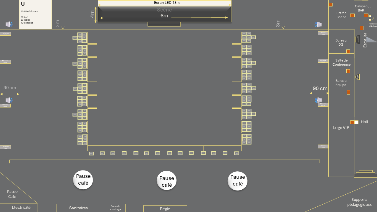 Plan de masse U, Akwaba Event Center