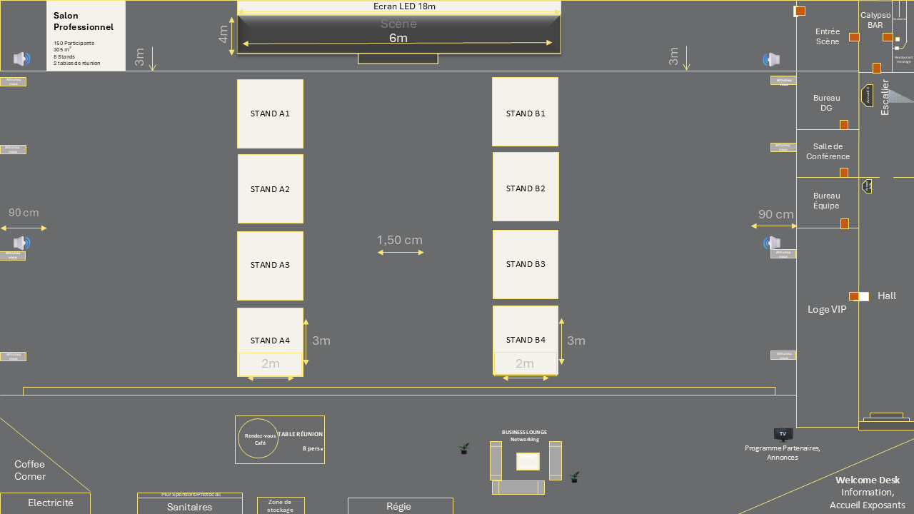 Plan de masse Exposition, Akwaba Event Center